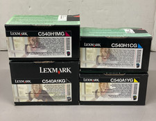 Set Of 4 Lexmark Toners C540A1KG C540H1CG C540H1YG C540H1MG New Sealed picture