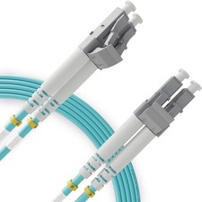 BEYONDTECH 1m (3ft) LC to LC Fiber Patch Cable – UPC Multimode Duplex Fiber O... picture