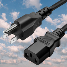 3 Prong Replacement AC Power Cord Cable US Plug for PC Desktop Dell XBox Cisco picture