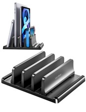 Vaydeer 3-Slot Vertical Laptop Stand Organizer, Laptop Storage Holder Made of... picture