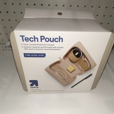 up&up Tech Pouch Beige Recycled Polyester Inner Compartments 7 1/8x5 1/4x3 1/8 picture