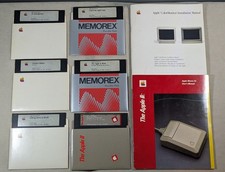 Vintage Apple IIc Software & Manuals Lot – 6 Floppy Disks + 2 Manuals – Untested picture