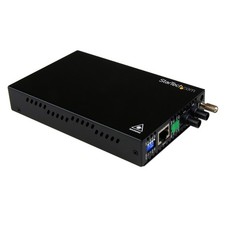 StarTech.com 10/100 Mbps Ethernet to Fiber Optic Media Converter - Steel - Chass picture