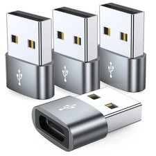 4 Pack USB to USB-C Adapter for iPhone 17/16 Pro Max 15 14 13 12, iPad, Galaxy picture