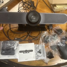 Logitech Meetup 4K Video Conferencing Camera, mount plate, Power, Controller. picture