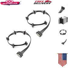 Expand Your PC's Power with 2 Pack 15-Pin SATA to 5 SATA Splitters - 21'' picture