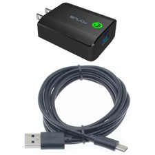 HOME CHARGER 18W FAST 6FT USB CABLE TYPE-C TURBO CHARGE for PHONES & TABLETS picture