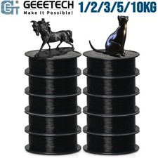 GEEETECH 1/2/3/5/10KG PLA Black 3D Printer Filament 1.75mm 1KG/Roll Bulk Lot US picture