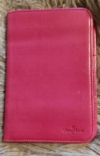 Cole Haan PINK BEAUJOLAIS Leather Kindle Frame Cover with Card Holder 8