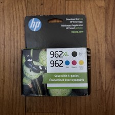 Brand New Genuine 4-pack HP 962XL Black & 962 Color Ink - Sealed EXP- 2027  picture