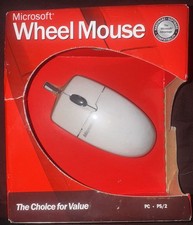New Genuine Microsoft Scrolling Wheel Mouse 1.0 PS/2 Port Part No X08-70343 a2 picture