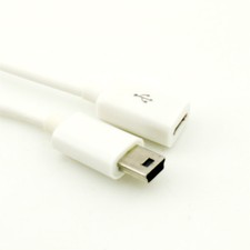 10x Micro USB Female to Mini USB 5pin Male Data Sync Charge Extension Cable Cord picture