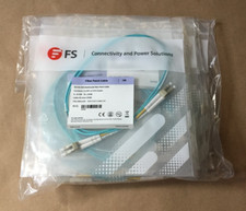 Lot of 10 FS 1M OM4 50/125 LC/UPC-LC/UPC Multimode Fiber Patch Cable P/N:OM4LCDX picture