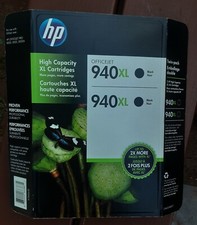 3 Pack HP 940XL CH633BN Tri-Color Black Ink Cartridge OEM - Please Read picture