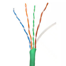 1000 Ft. Green 23 Awg/8-Conductor Solid Copper Cat6 CM Rated Data Cable Pre-Cut picture