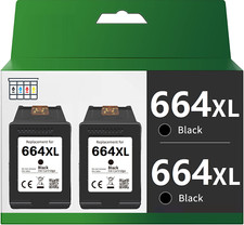 2pk Compatible For HP 664XL Black Ink Cartridge Show Ink Deskjet 1115 2136 4536 picture