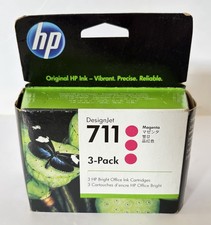 New Sealed  OEM HP 711 3-pack 29-ml Magenta DesignJet Ink Cartridge, EXP:2021 picture