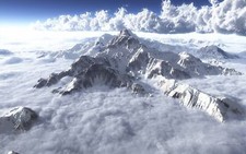 Landscape snow mountains nature snowy peak Custom Gaming Mat Desk picture