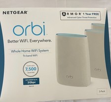 NETGEAR Orbi RBK53S AC3000 Tri-Band Mesh WiFi System 3-Pack – Open Box picture