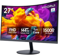 27 Inch Curved Monitor FHD 1080P 144Hz Gaming Office Computer Monitors, 1500R PC picture