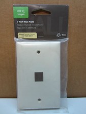 (8 pack) On-Q Legrand1-Port Almond Ivory Keystone Jack Wall Plate F3401-DM-V1 picture