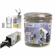 30-Pack Cat7 Cat6A RJ45 Connectors Shielded Cat7 Cat6A RJ45 Ends Ethernet Cab... picture