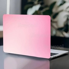 2Pcs Pink Gradual Change Laptop Skin Sticker Vivid Floral Design Polyethylene  picture