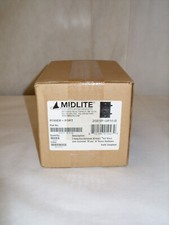20 Midlite 2-Gang End SplitPlate Wireport Half With Grommet (Black) 2GESP-GR10-B picture