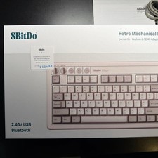 8BitDo Retro Mechanical Keyboard Bluetooth 2.4G Wireless Usb White Gray picture