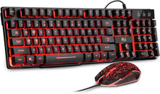 Rii RGB Gaming Keyboard & Mouse Combo 🎮💻 Mechanical Feel, LED Backlit - RK108 picture