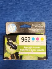 Genuine HP 962 Ink Cartridges Color 3-Pack CMY New Sealed Exp AUG 2026 OEM picture