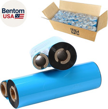 24 Rolls 4.33'' X 244' Premium Resin Enhanced Wax Ribbon, 110Mm X 74M Black Ther picture
