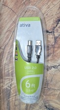 Ativa 2.0 A/B Cable USB 2.0, 6 Ft. New Sealed  picture