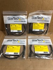 4x StarTech C6PATCH3BK 3ft Cat6 Black Molded RJ45 UTP Gigabit Patch Cable picture