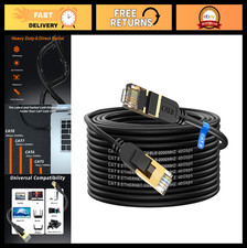 High-Speed 75FT Cat 8 Ethernet Cable, 40Gbps, 2000MHz, Gold RJ45, Indoor/Outdoor picture