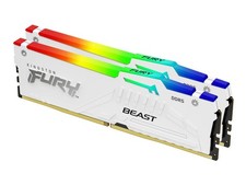 Kingston 6400MT/s CL32 DIMM Kit 2 Fury Beast White RGB EXPO KF564C32BWEAK2-32 picture