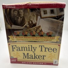 NEW Family Tree Maker Deluxe Edition II Macintosh Mac 1996 5 CD-ROMs Broderbund picture