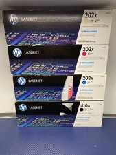 Lot of 4 Genuine HP 202X CF500X Cyan, Magenta, Yellow, Black High Yeld Toner picture