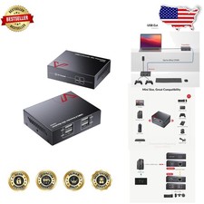 Durable USB 2.0 Extender 4-Port Hub 60m Ethernet Mac Windows Linux picture