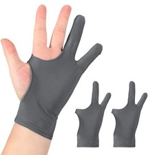 2pcs Artist Drawing Glove m Size Two Finger Graphics Painting Glove Gray picture