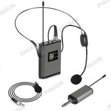 UHF Wireless Microphone Lavalier Lapel Mic Mini Receiver Transmitter Headset Set picture