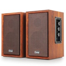 40W Wooden Bookshelf Speakers, 2.0 Powered Computer Speakers with Strong  picture