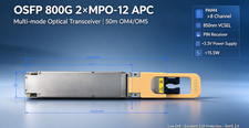 800G 2*VR4 OSFP Optical Module 850nm MMF MPO‑12 100m DDM Pluggable Transceiver picture