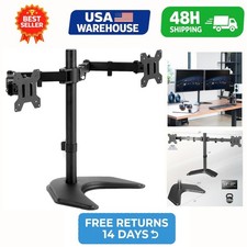 VIVO Dual Monitor Stand for 2 LCD Screens up to 27 inch, Heavy Duty Adjustable picture
