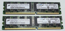 CRUCIAL RAM 1GB (2X512MB) DDR 333 CL2.5 Memory PC2700U-25331-Z picture