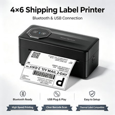 Phomemo 4x6 Bluetooth Thermal Label Printer+30 Address Shipping Label for USPS picture