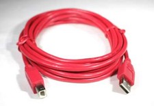 USB 2.0 Cable Red A to B 10FT Excellent for Important Cables Designed in USA picture