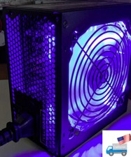 Silent 1000W 2x PCIE Gaming PC ATX/EPS 12V Blue LED Round Fan Grill Power Supply picture