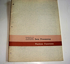 VTG New Mint Condition IBM Data Processing Machine Functions - 1962 picture