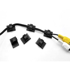 10pcs Adhesive Backed Cable Clips Wire Cord Clamps Management Organizer Holder picture